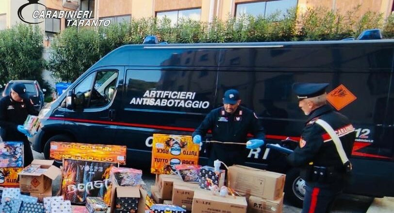 Maxi sequestro di botti, 500 Kg artifizi sequestrati