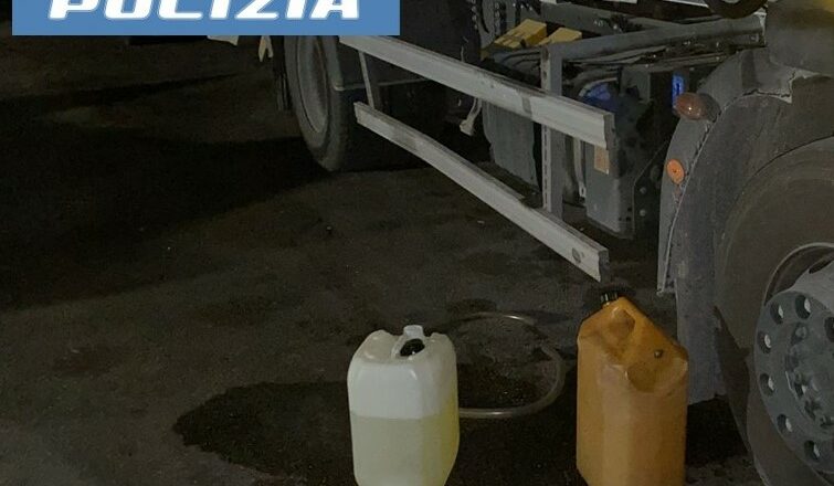 Sorpresi a rubare carburante dai camion di Kyma Ambiente, due arresti della Polizia di Stato